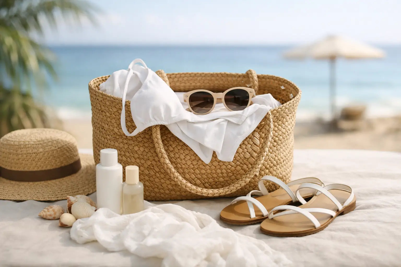 Como montar uma mala de praia minimalista feminina