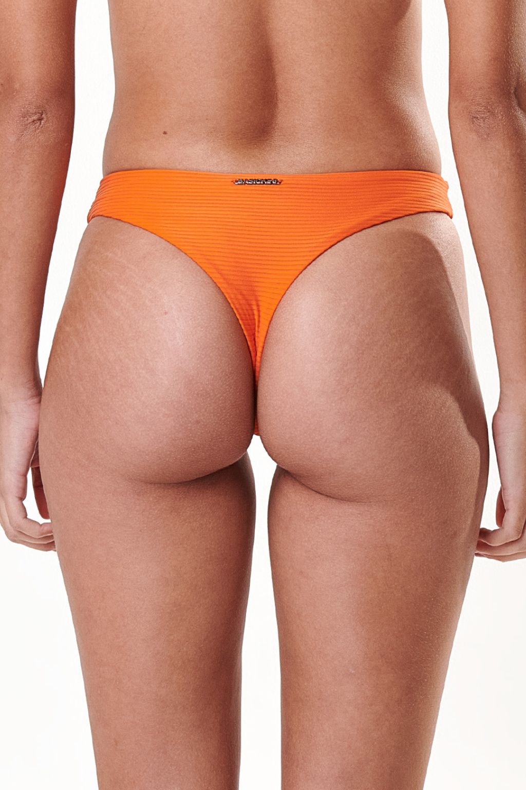 Calcinha de Biquíni Faixa Laranja Tangerina Canelado