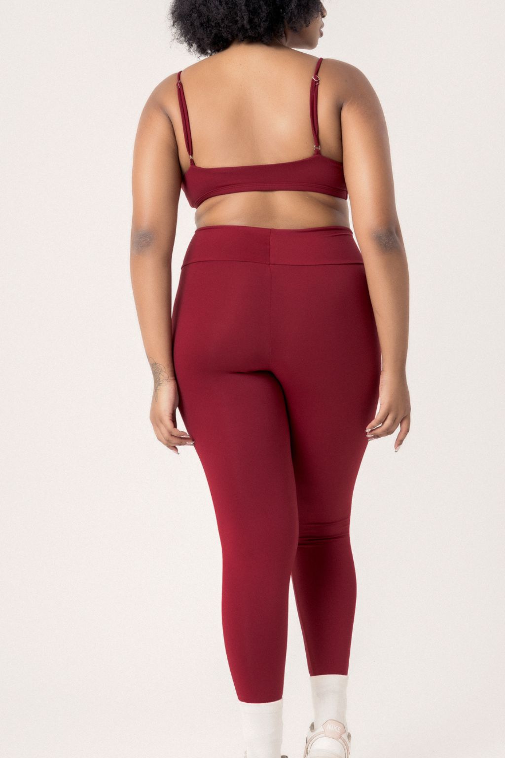 Conjunto Sport Top Faixa + Calça Legging Ameixa