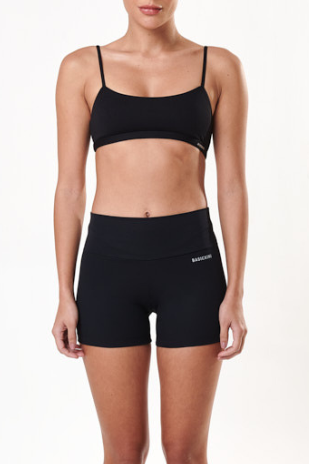 Conjunto Sport Top Faixa + Short Preto