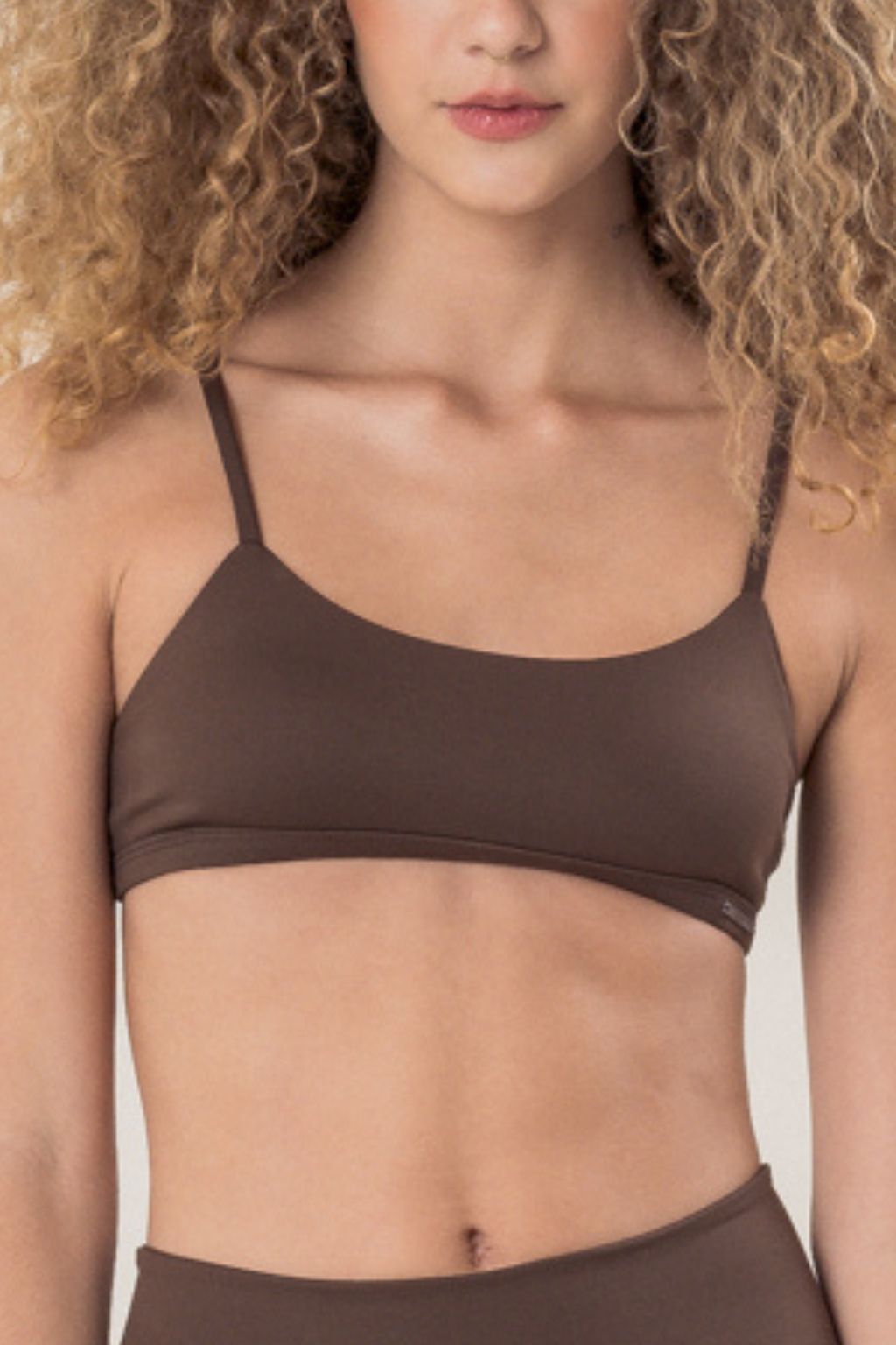 Conjunto de Biquíni Faixa Marrom Café