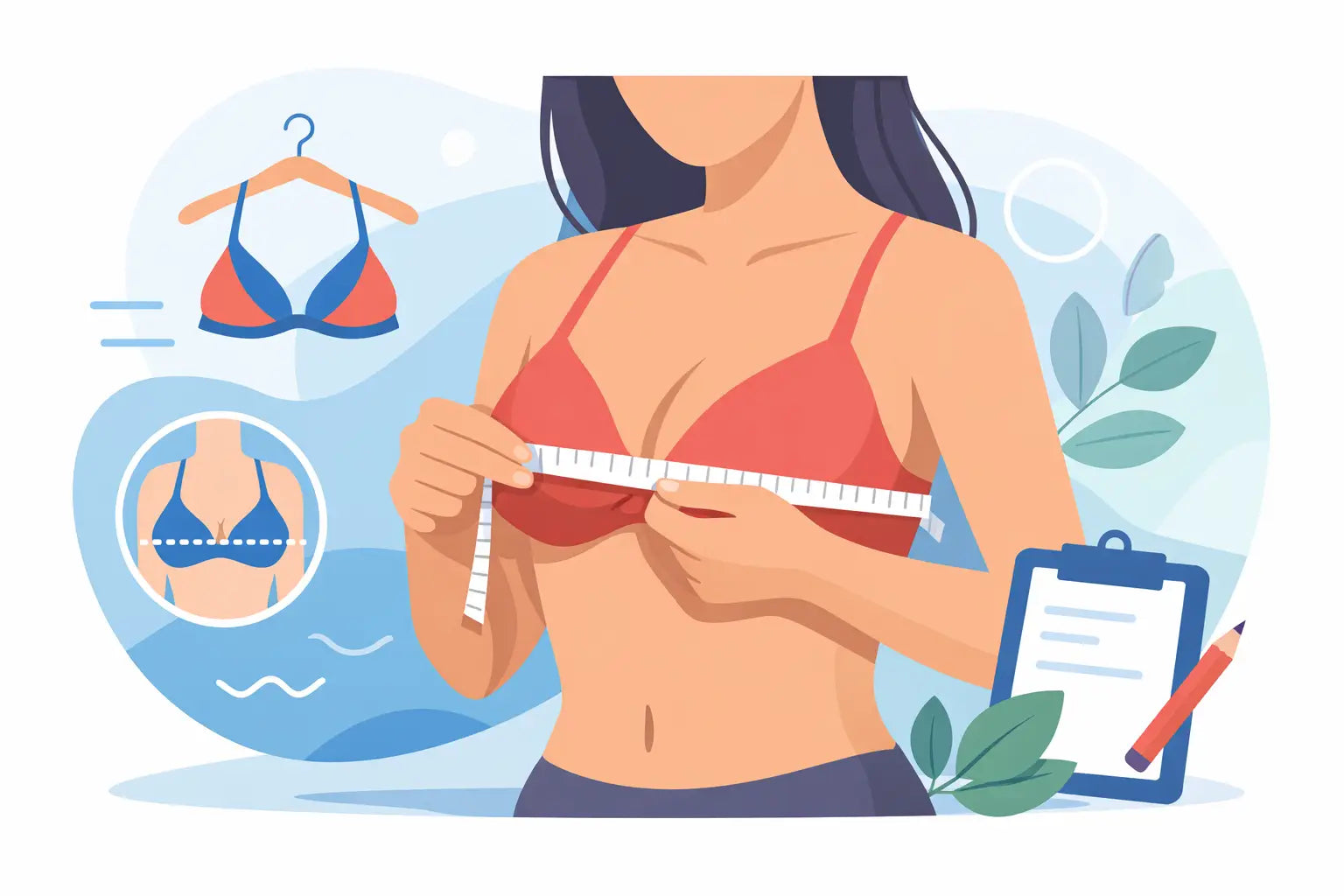 Como medir o busto para top de biquíni