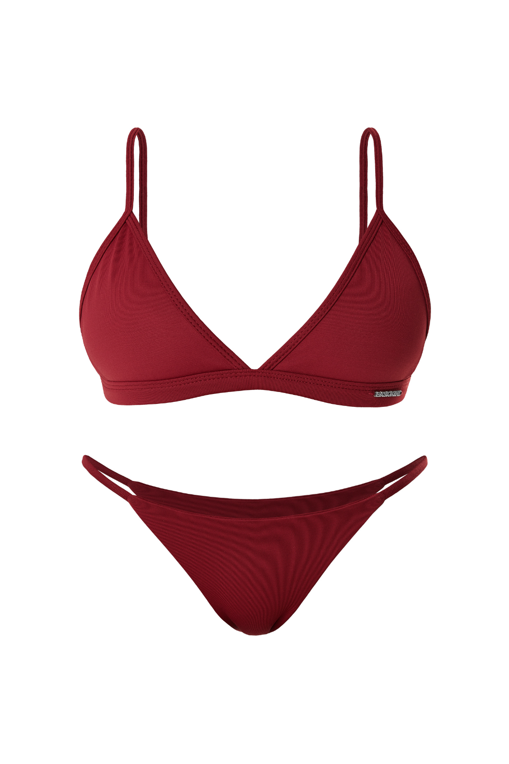 Conjunto de Biquíni Clássico Vermelho Ameixa