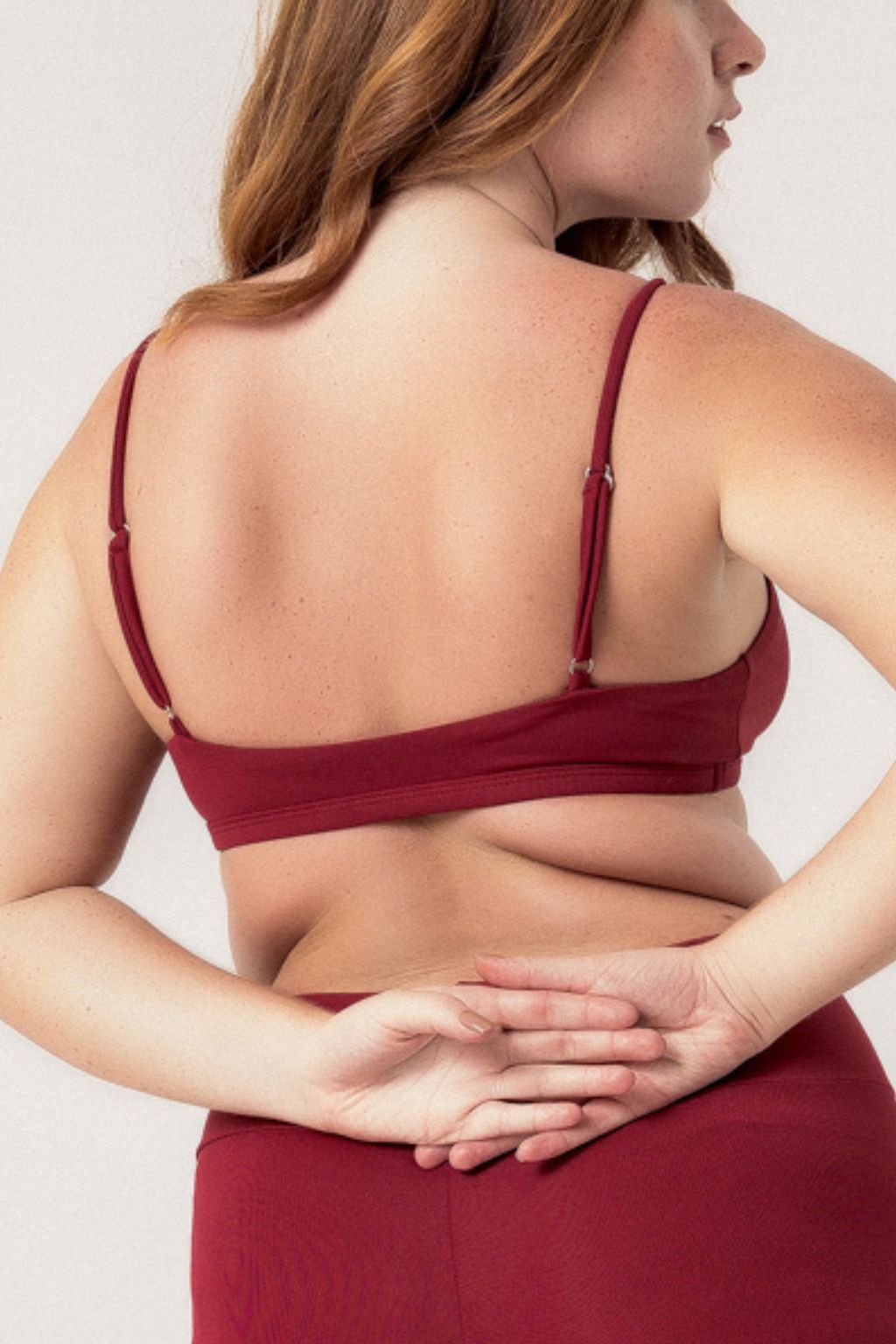 Top de Biquíni Faixa Vermelho Ameixa